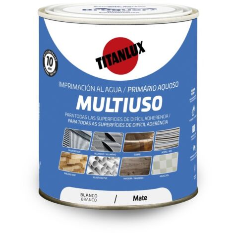 Imprimacion al agua multiuso mate 750 ml blanco titan