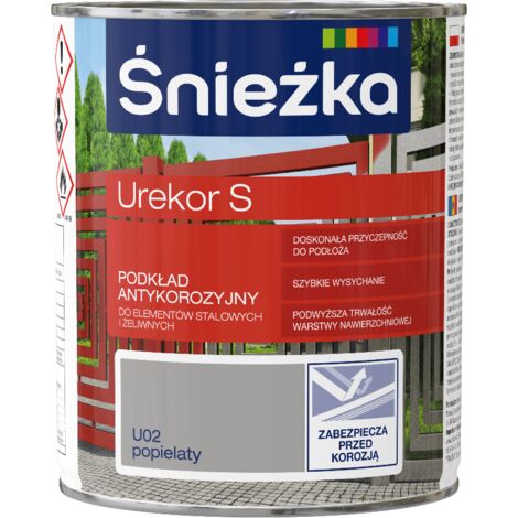 Imprimación anticorrosión Śnieżka Urekor S, gris ceniza, 0,8 l