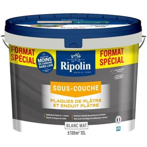Imprimación para placas de yeso - RIPOLIN - 290380 - Blanco - Mate - 12 L
