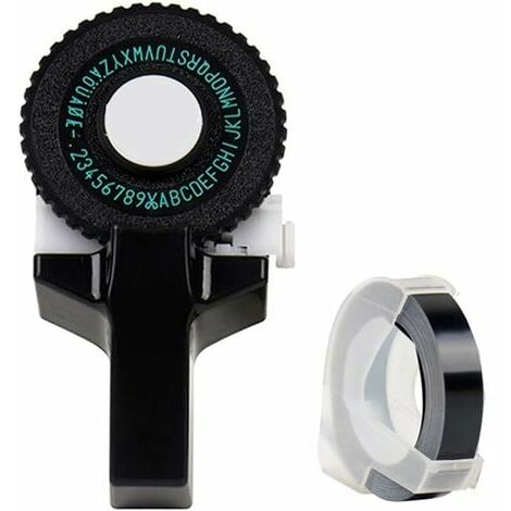 Imprimante d'étiquettes 3D Cliquez sur Petit modèle Fabricant d'étiquettes Manuel Machine de Lettrage de Bricolage Gaufreuse Machine à écrire avec pour DYMO Imprimante Bande coupante Bande Noire