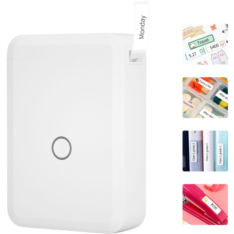Imprimante d'étiquettes thermique Bluetooth portable, sans accessoires