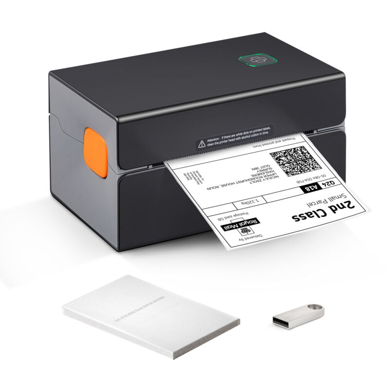 Mophorn - Imprimante d'étiquettes thermique 300 dpi, Bluetooth, reconnaissance automatique des étiquettes, colis postaux 4x6, compatible avec