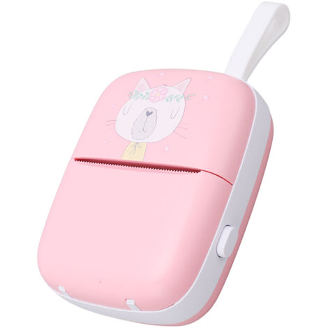 Imprimante thermique mobile rose Mini HD Bluetooth pour étiquettes, photos et notes