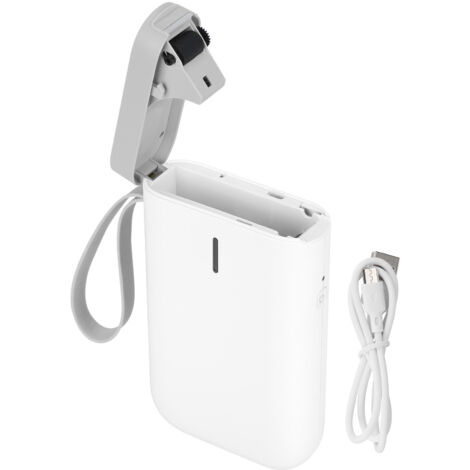 Imprimante thermique portable Bluetooth pour étiquettes maison, machine à étiquettes blanche compacte