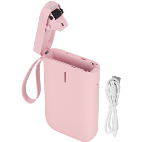 Imprimante thermique portable Bluetooth rose pour étiquettes maison