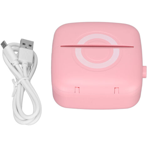Imprimante thermique portable rose - Légère, compacte et ergonomique - Résolution 200DPI pour impressions miniatures