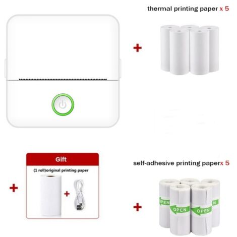 Imprimante thermique portable sans encre - Mini machine à étiquettes autonome, compacte et légère