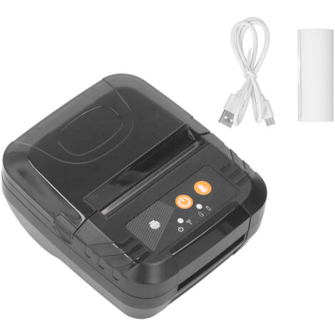 Imprimante thermique portable sans fil Bluetooth mini pour tickets, compatible iOS et Android.