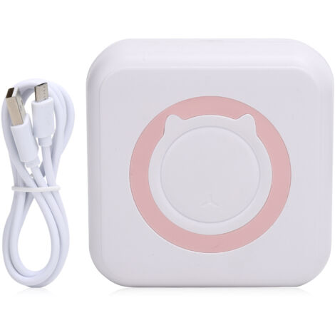 Imprimante thermique sans encre portable Bluetooth pour photos et étiquettes - Rose