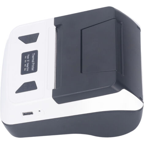 Imprimante thermique sans fil Bluetooth 80mm pour tickets et reçus, blanche, compatible Windows.