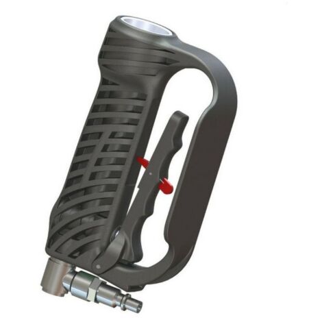 Impugnatura pneumatica ricambio per asta fissa e telescopica per motocompressore completa in plastica nera