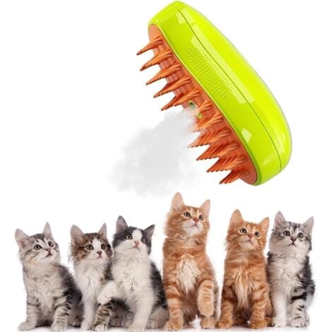 LINGHHANG In 1 Cat Steamy Brush, 3 In 1 Spray Massage Comb For Cats, Cat Steam Brush, Cat Steamy Brush, Cat Steam Brush, for Massage, Detangling Pets' Knots and Loose Hair