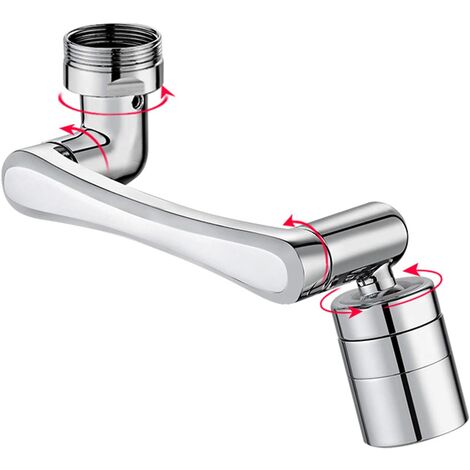 Hibbent 1080 Rotation Robinet Aérateur Splash Filter Tap,Extension