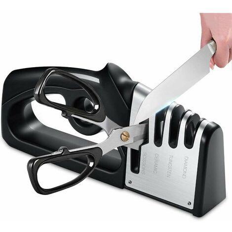 Professional Kitchen Ceramic Knife Sharpener Fiskars Stone Tungsten System  Tool