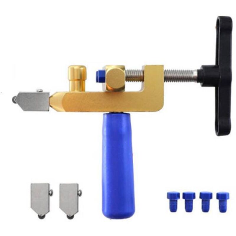 in 1 Manual Tile Cutter with 3 Tungsten Steel Blades, 8 Feet for Home, Windows, Mirrors, Tiles, Glazed Tiles