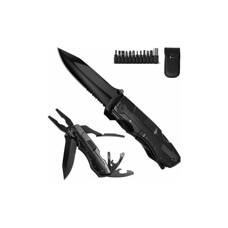Neige - in 1 Multifunction Knife, Pocket Multifunction Pliers Folding Knife with Can Opener, Screwdriver for Outdoor Activities, Camping, Hiking