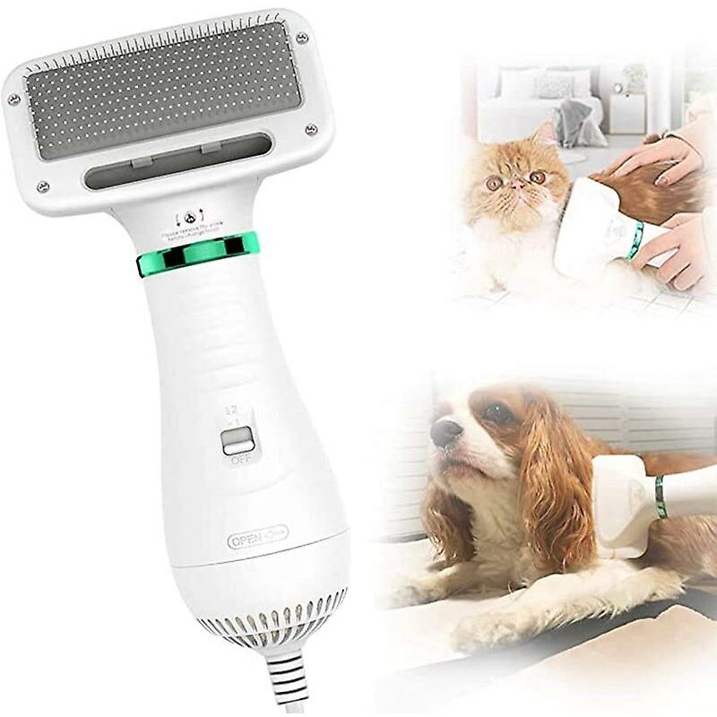 In 1 Portable Pet Dryer Dog Hair Dryer Grooming Comb Pet Hair Removal Brush Cat Fur 3 Level Adjustable Temperature