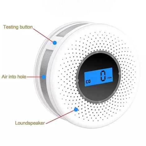 in 1 Smoke and Carbon Monoxide Detector - Fire Protection and Safety from CO+Smoke Detector EN14604&EN50291 TUV