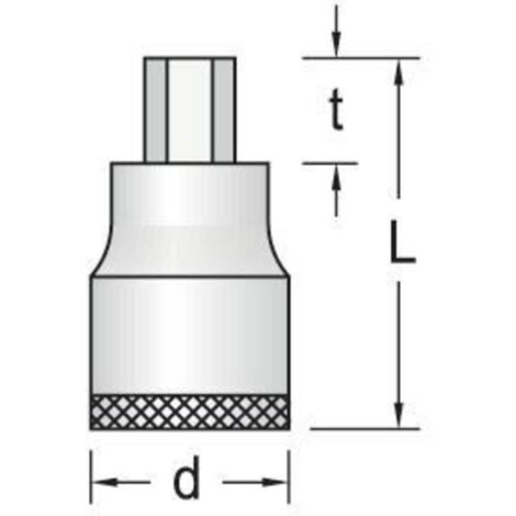 IN 21 19 Inserto per cacciavite 1" interno 6-punti 19 mm