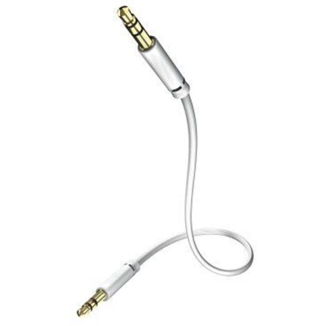 In-akustik Star - Cavo audio per MP3 (jack da 3,5 mm, 0,75 m), colore blanco