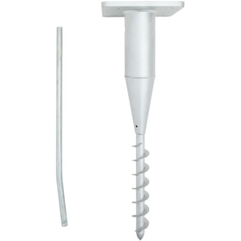 In-Ground Parasol Base with Rod 16x16x52 cm Steel vidaXL