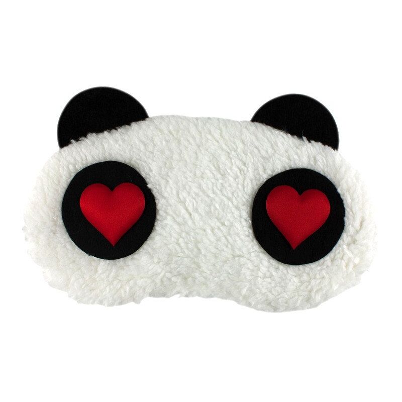 Image of In Love Panda, Fluffy Sleep Mask per viaggi e relax