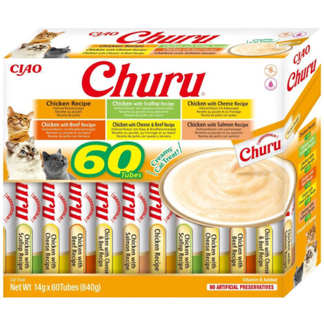 INABA CAT CHURU VARIEDADES POLLO 60x14g