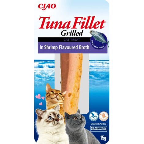 Inaba Cat  Thunfischfilets – Thunfischfilet in Garnelenbrühe, 15 g