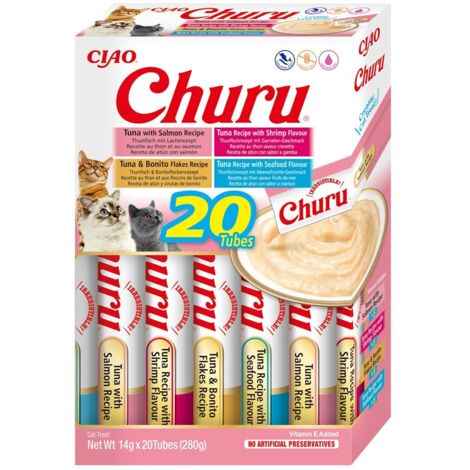 INABA Churu: premios de mariscos para gatos, 20 sobres
