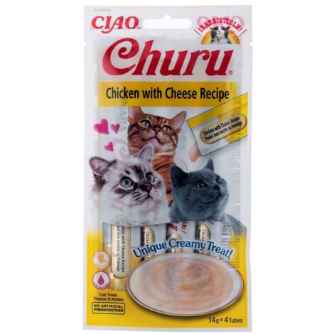 Inaba Gatto Churu Snack Cremoso 4 x 14gr Pollo e Formaggio