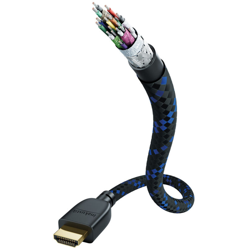 In-akustik - Inakustik 00423520 cable hdmi 2 m hdmi type a (Standard) Noir, Bleu