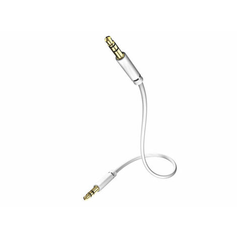 Inakustik 3m MP3 AUDIO 3.5 - Cable de conector Jack, color blanco