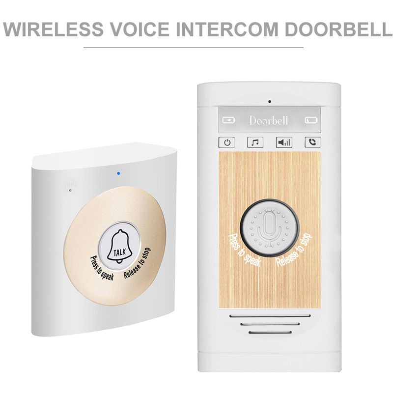 

Timbre de puerta con intercomunicador de voz inteligente inalambrico Timbre de puerta Dingdong con una unidad interior, una unidad exterior, 15