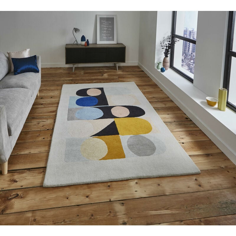 Think Rugs - Inaluxe ix08 150cm x 230cm - Beige and Multicoloured