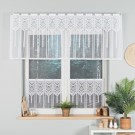 INARA - Cortina confeccionada - 180x75 cm - blanco