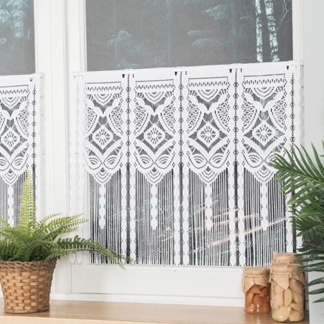 INARA - Cortina confeccionada - 60x50 cm - blanco