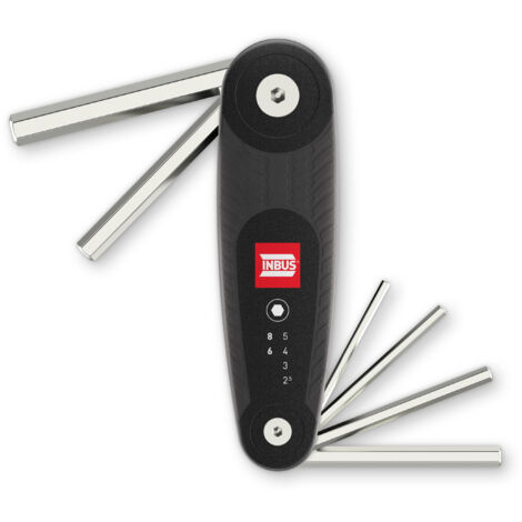 INBUS® 70136 Innensechskantschlüssel Klapphalter 2,5 – 8 mm - 6tlg mit HybridTouch Winkelschlüssel