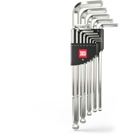 INBUS® 70426 Innensechskant Winkelschrauberdreher Set mit Kugelkopf 13tlg. 0.053/8 Zoll Winkelschlüssel