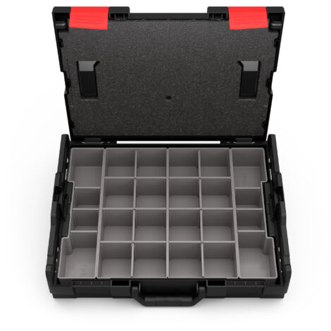 INBUS® L-BOXX Sortimentskoffer (mit Deckeldichtung und Insetboxenset), für Schrauben, Muttern und Scheiben