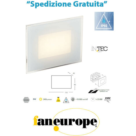 INC-SLAB-503 SEGNAPASSO INTEC IP65 3W 4000K - Luce NATURALE