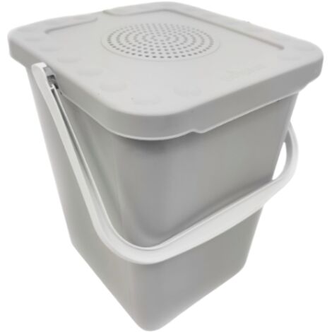 INCA Pattumiera Pura Con Filtro ai Carboni Attivi per Pannolini e Rifiuti Organici Con Coperchio Neutralizza I Cattivi Odori  Bianco - 10 Litri