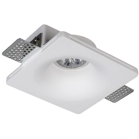 INCASSO GESSO GU10 12X12XH4.5CM DA SOFFITTO