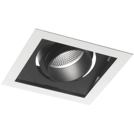"Incasso LED APOLLO antiriflesso nero con luce orientabile 45W luce calda"