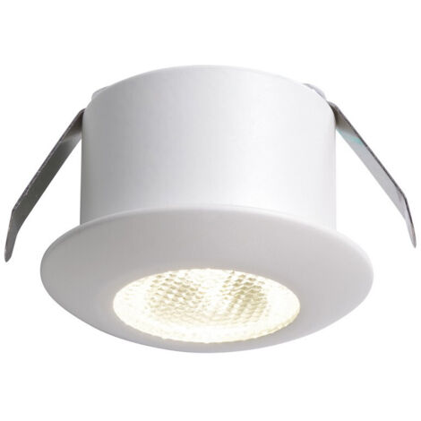 "Incasso LED ASSO rotondo in alluminio bianco 1W 3.2 cm."
