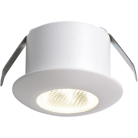 Incasso LED ASSO rotondo in alluminio bianco 1W 3,2 cm.