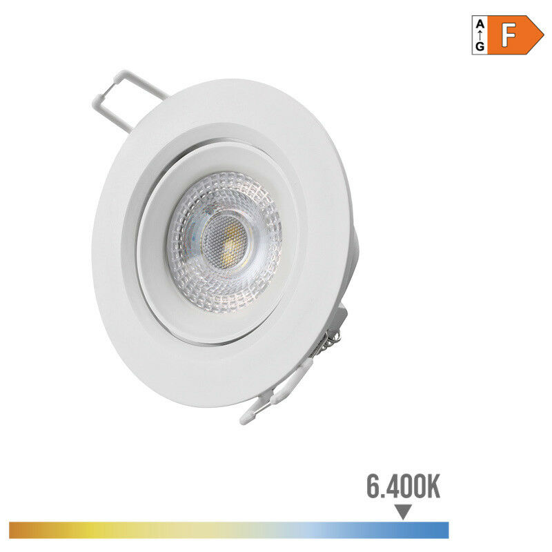 Faretto led da Incasso 5W 380lm 120° - Bianco Giorno 6400K