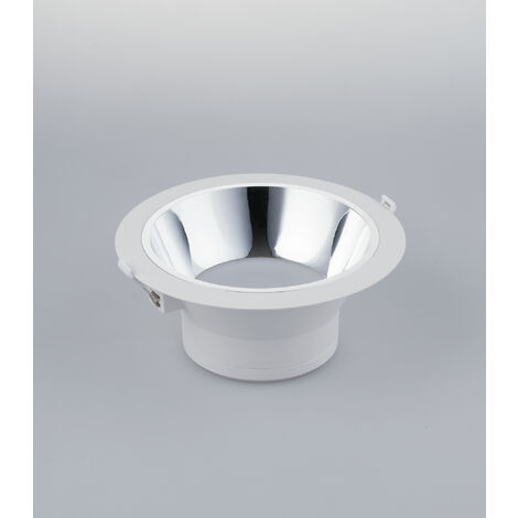 Incasso LED MACK antiabbagliamento bianco con riflettore cromato 25W 3000K (luce calda)