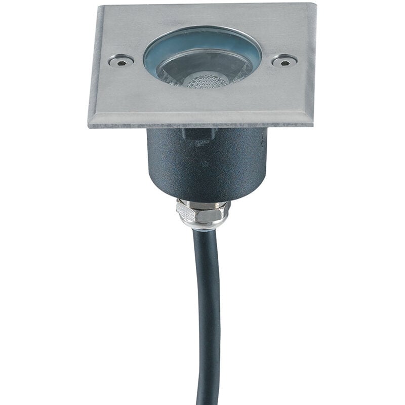 Incasso LED WALK 3W quadrato in acciaio inox luce