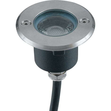 Incasso LED WALK 3W rotondo in acciaio inox luce calda 7 cm.