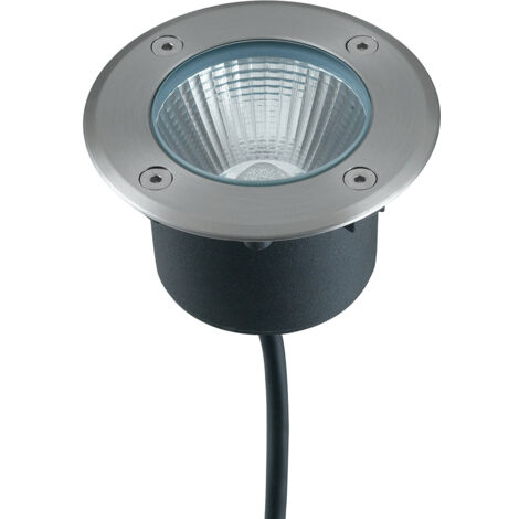 Incasso LED WALK 8W rotondo in acciaio inox luce calda 10 cm.